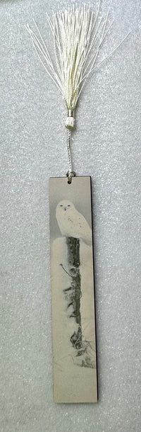 Large Snowy Owl Hardboard Bookmark - Donna Feledichuk Wildlife Photography