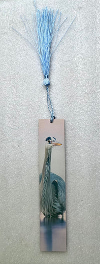 Large Great Blue Heron Hardboard Bookmark