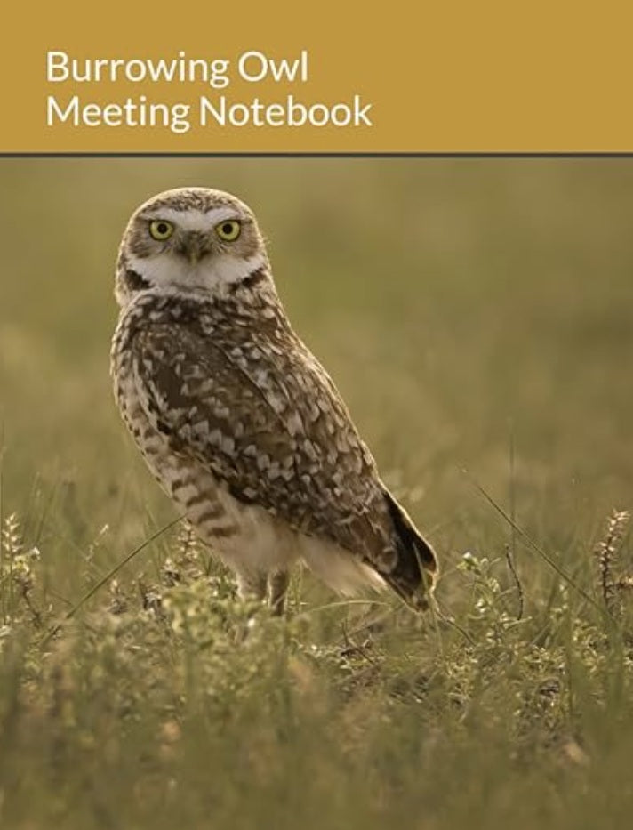 Burrowing Owl Meeting Notebook - Donna Feledichuk Wildlife Photography