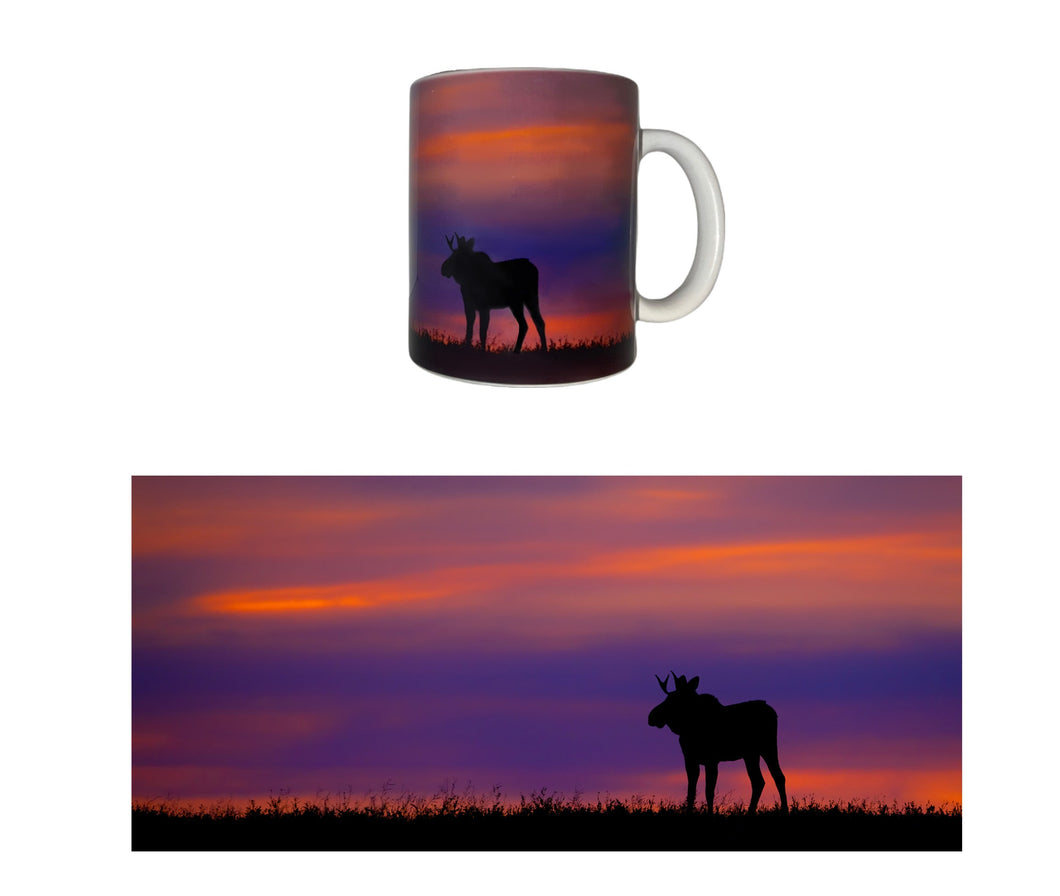 Moose at Sunset 15 oz mug